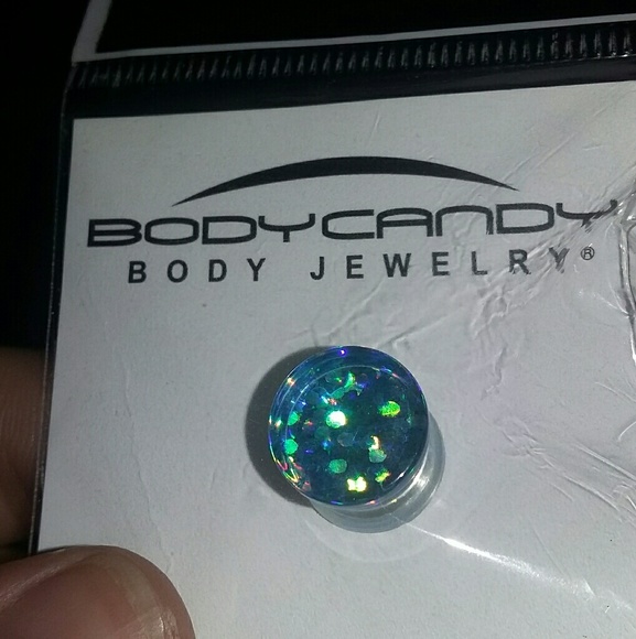 Hot Topic Jewelry - 00g/10mm Blue Glitter Plug (00 Gauge)